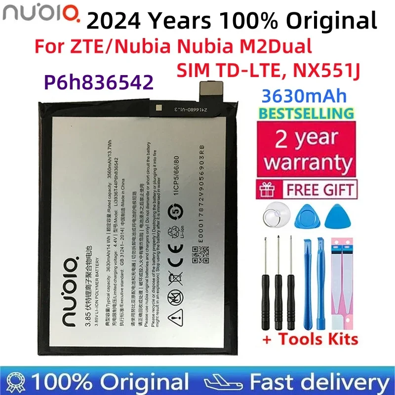 

Original Li3936T44P6h836542 3630mAh Battery For ZTE/Nubia Nubia M2, Nubia M2 Dual SIM Nubia M2 Dual SIM TD-LTE, NX551J Battery