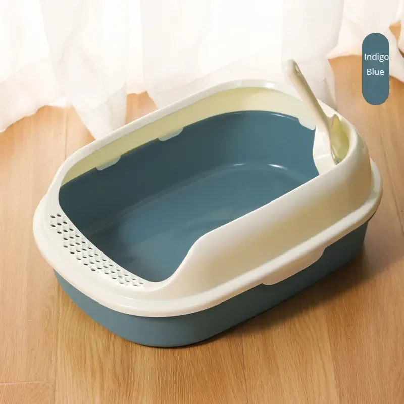 

PP Rubber Material Cat Litter Box Large Space Pet Supplies Cat Toilet Dustbin Simple Design Home Fashion