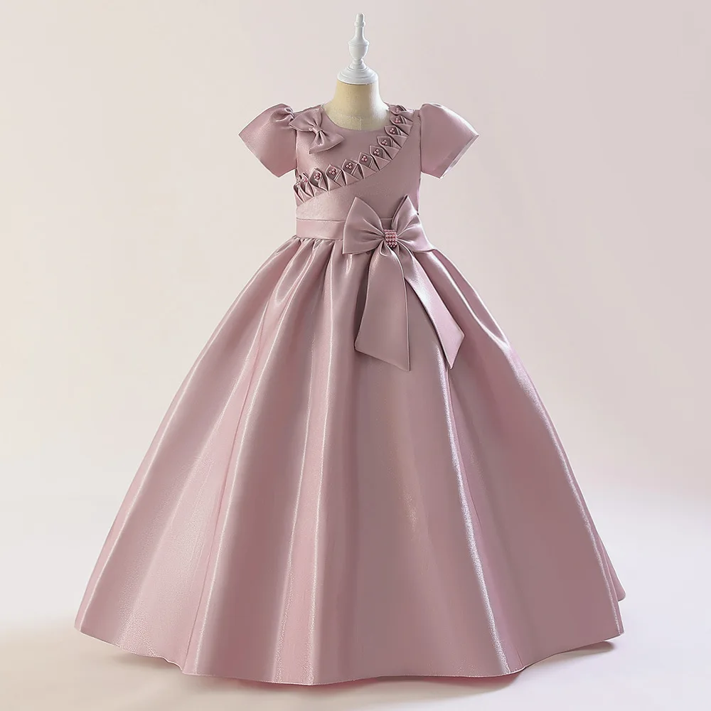 A-Line Satin Dress for Girls 4-14 Yrs Short Sleeves Wedding Birthday Party Gown Children Formal Long First Communion Dresses
A-Line Satin Dress for Girls 4-14 Yrs Short Sleeves Wedding Birthday Party Gown Children Formal Long First Communion Dresses