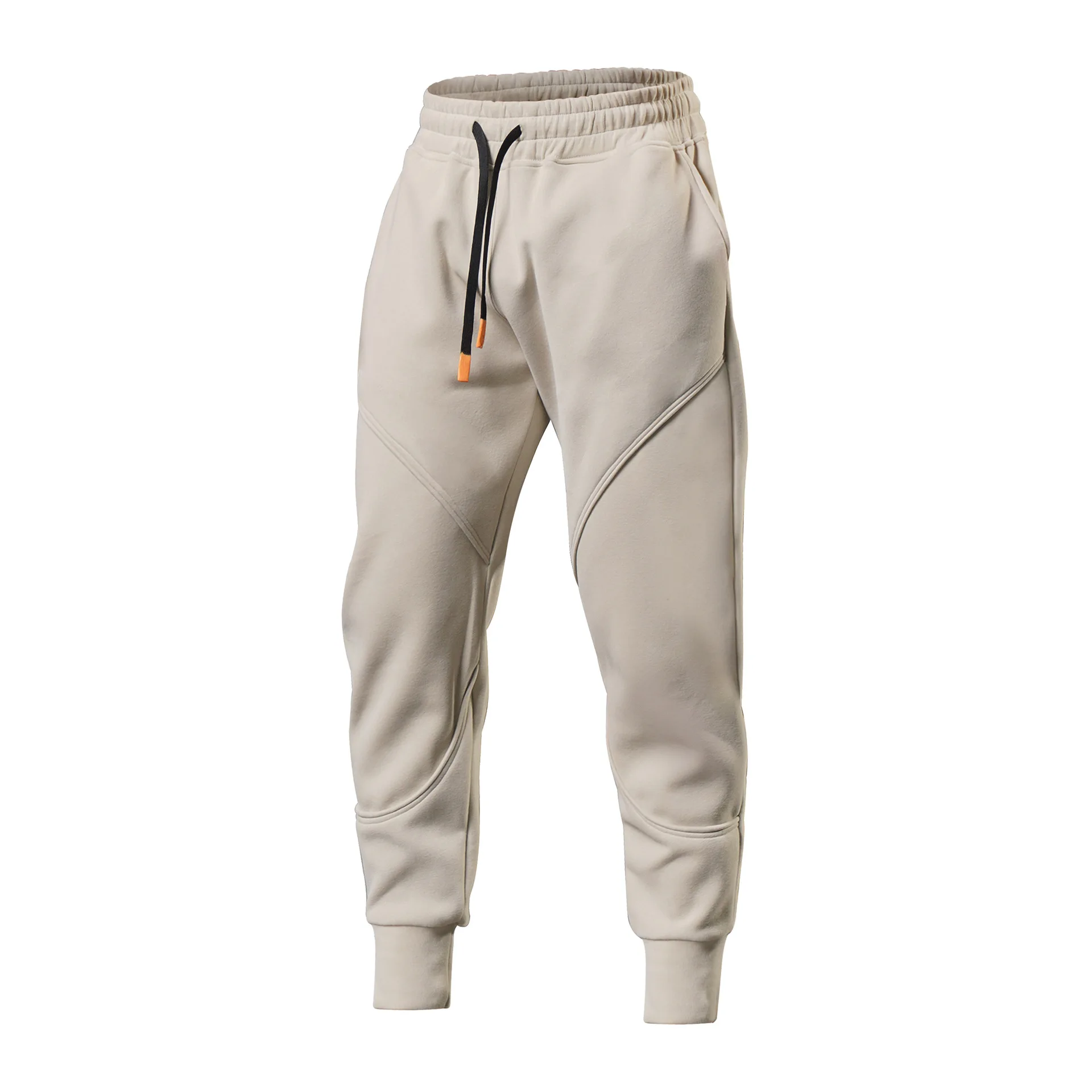 

2023 autumn leisure sports sweatpants men's loose legs pants three-dimensional splicing fitness running training new