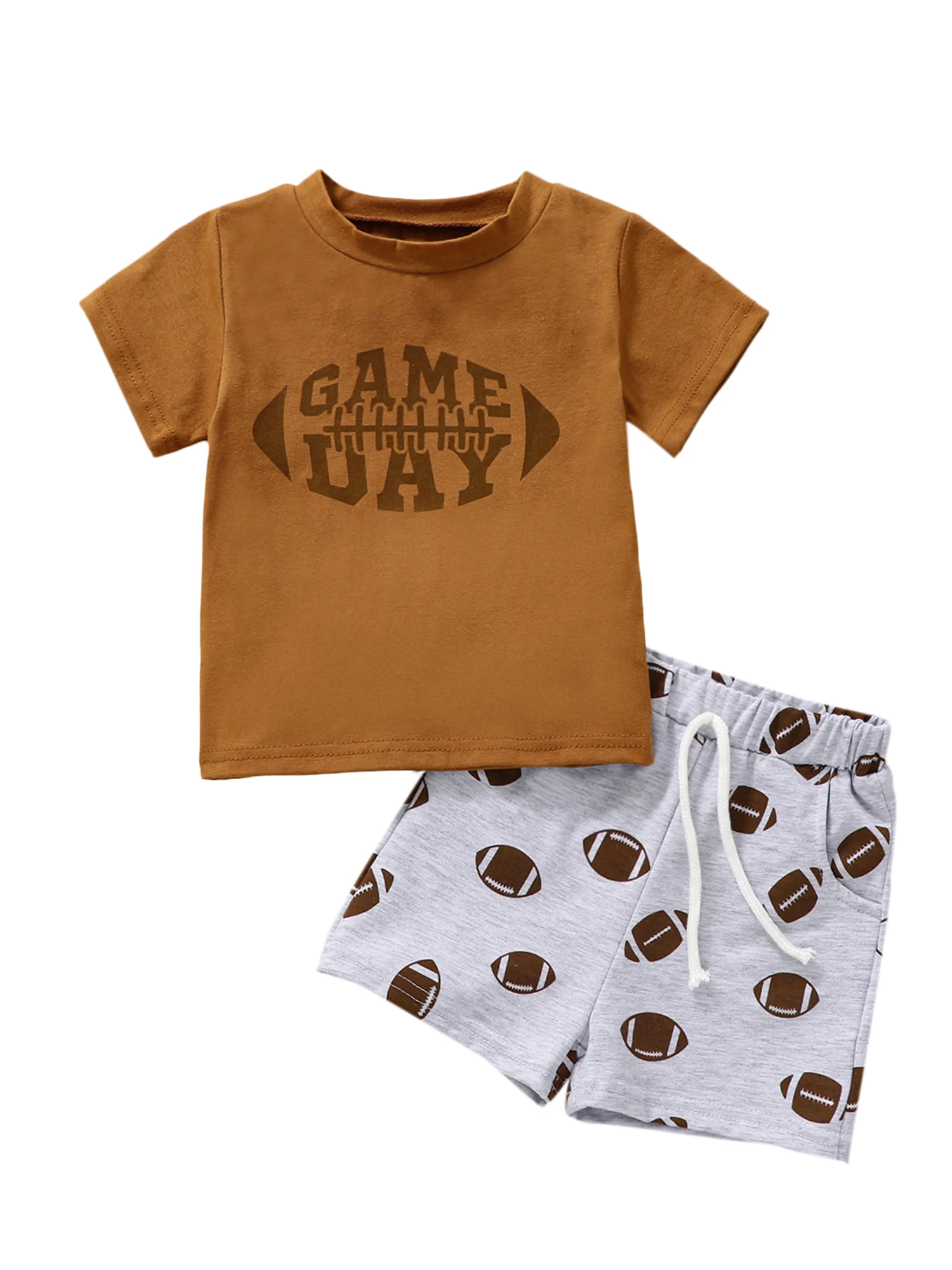 Baby Boy Baseball Print Pullover T-Shirt and Jogger Shorts Set - Adorable Summer Outfit for Infants and Toddlers
Baby Boy Baseball Print Pullover T-Shirt and Jogger Shorts Set - Adorable Summer Outfit for Infants and Toddlers