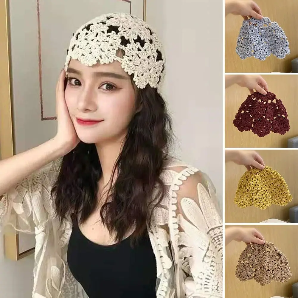 Summer Lace Beret - Breathable Knitted Floral Cap for Women 2 Sa0aa39aa835c46ada41213d3bdf1f8d7d