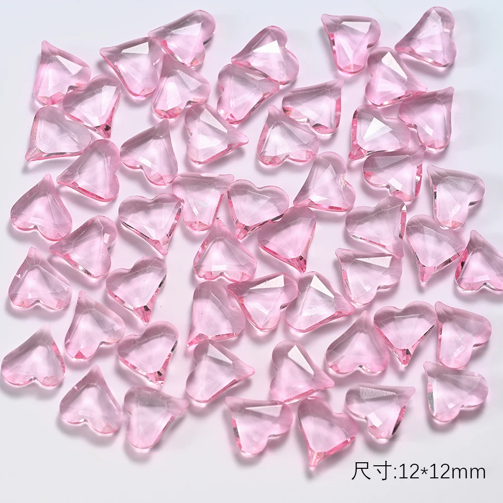 50pcs 3D Pink Heart Nail Charms Shiny Crystal Irregular Diamond Luxury Glass Nail Art Rhinestones Manicure Accessories 
50pcs 3D Pink Heart Nail Charms Shiny Crystal Irregular Diamond Luxury Glass Nail Art Rhinestones Manicure Accessories