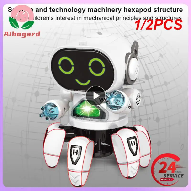 1/2PCS Dance Music 6 Claws Robot Octopus Spider Robots Vehicle Birthday Gift Toys For Children Kids Early Education Baby Toy
1/2PCS Dance Music 6 Claws Robot Octopus Spider Robots Vehicle Birthday Gift Toys For Children Kids Early Education Baby Toy