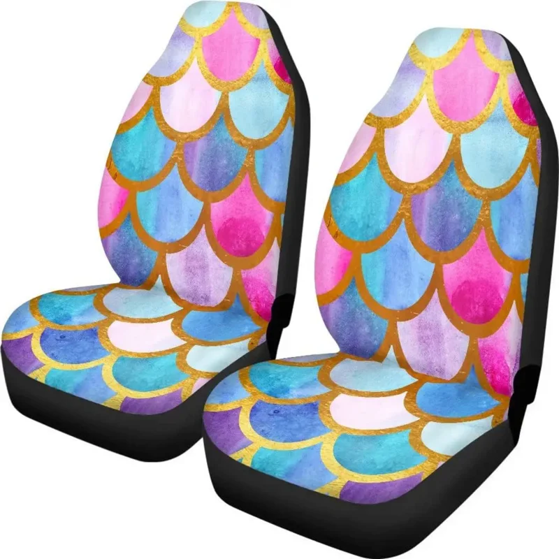 Vehicle Seat Cover Colorful Mermaid Scales Abstract Watercolor Seamless Pattern Stylish Front Seat Covers Protectors 2Pcs
Vehicle Seat Cover Colorful Mermaid Scales Abstract Watercolor Seamless Pattern Stylish Front Seat Covers Protectors 2Pcs