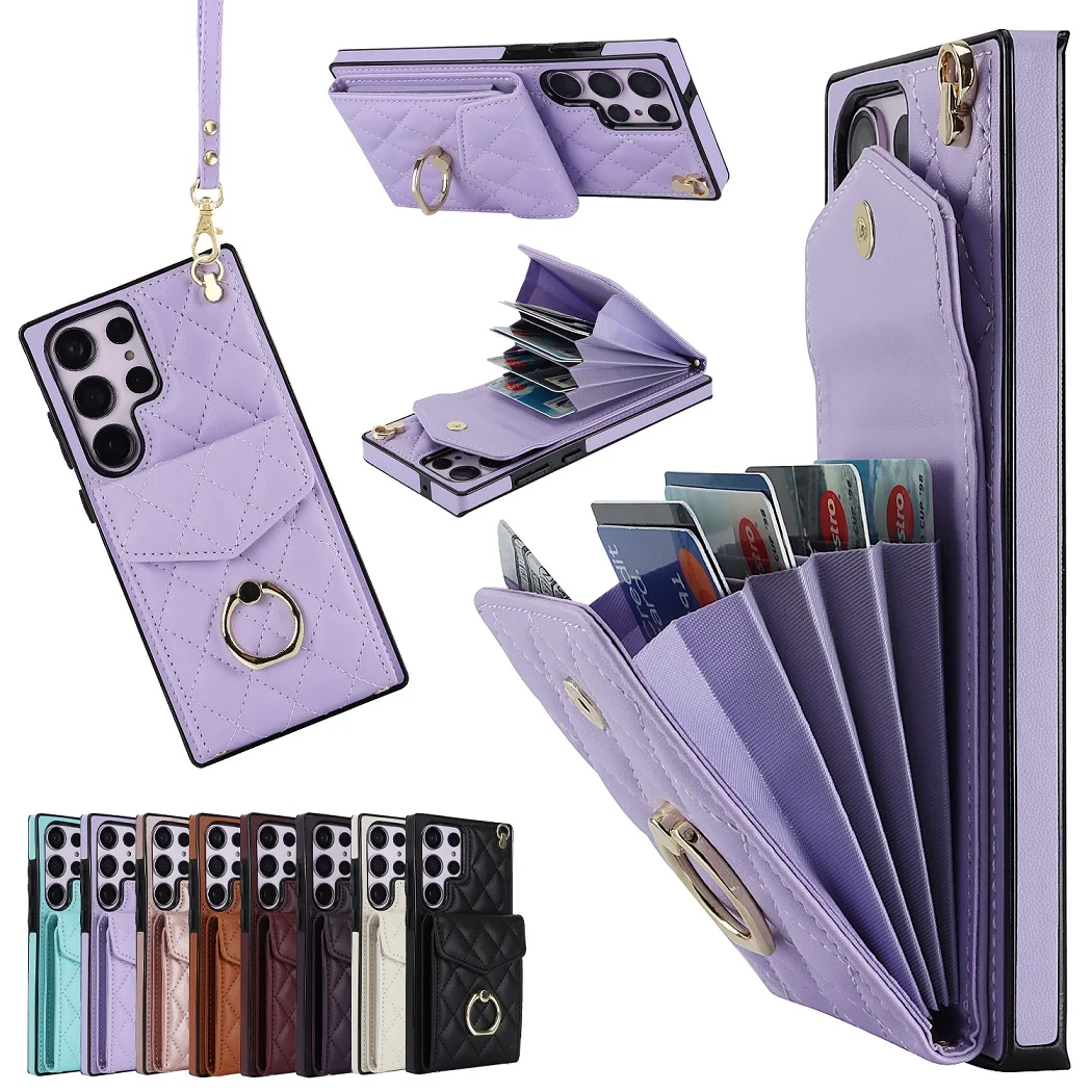 Lanyard Wallet Card Holder Leather Case For Samsung Galaxy A13 A53 A33 A54 A14 S22 Ultra S21FE S23 Plus Note 20 Cover Ring Stand 
Lanyard Wallet Card Holder Leather Case For Samsung Galaxy A13 A53 A33 A54 A14 S22 Ultra S21FE S23 Plus Note 20 Cover Ring Stand