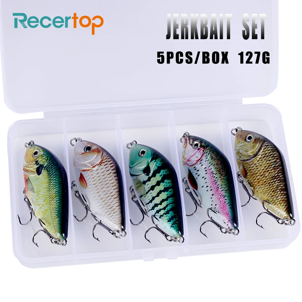 Recertop 5PCS / BOX Sinking Crank Fish Slide Bait Wobbler Kit 70MM 14.5G Artificial Small Jerkbait Pike Musky Fishing Lures Set
Recertop 5PCS / BOX Sinking Crank Fish Slide Bait Wobbler Kit 70MM 14.5G Artificial Small Jerkbait Pike Musky Fishing Lures Set