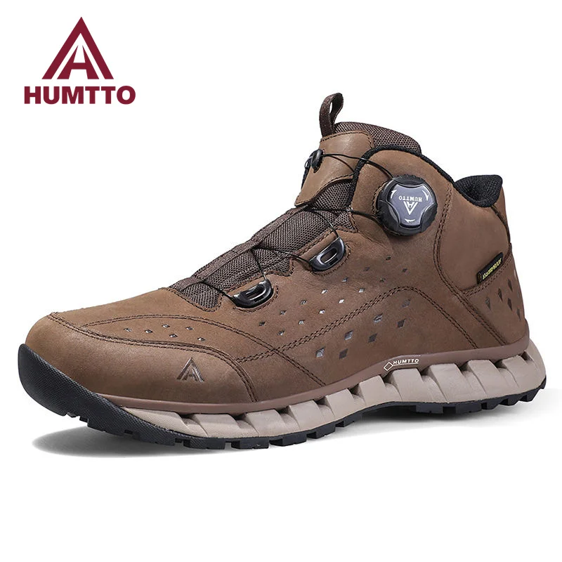

HUMTTO Waterproof Hiking Sneaker Leather Ankle Boots for Men Luxury Designer Winter Outdoor Climbing Trekking Men's Sports Shoes