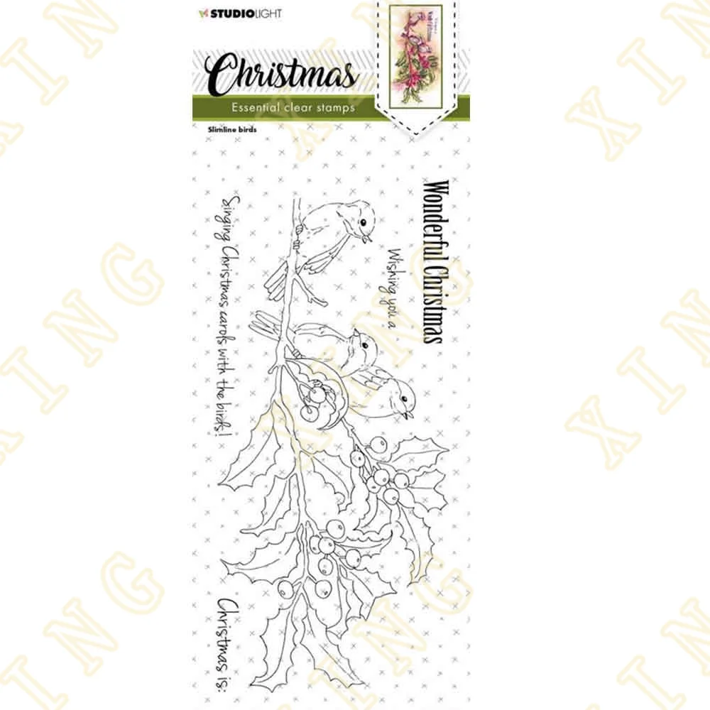 Christmas Slimline Birds Clear Silicone Stamps Scrapbook Diary Decoration Embossing Template DIY Greeting Card Handmade 2023 New
Christmas Slimline Birds Clear Silicone Stamps Scrapbook Diary Decoration Embossing Template DIY Greeting Card Handmade 2023 New