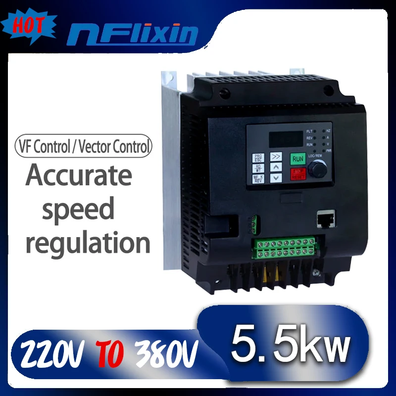 

Frequency Converter For Motor 380V 1.5KW/2.2KW 1 Phase 220V Input to Three Output 380V 50hz/60hz AC Drive VFD Frequency Inverter