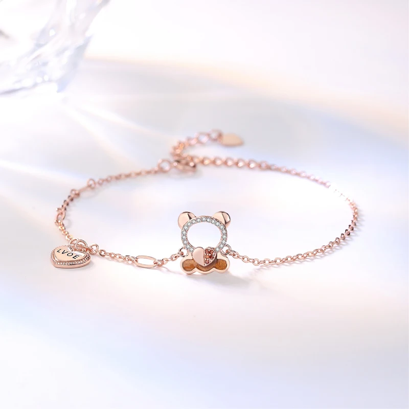 S925 Sterling Silver Heart Pounding Teddy Bear Women Bracelet Niche Exquisite Temperament Cute and Versatile Trendy Ins Design
S925 Sterling Silver Heart Pounding Teddy Bear Women Bracelet Niche Exquisite Temperament Cute and Versatile Trendy Ins Design
