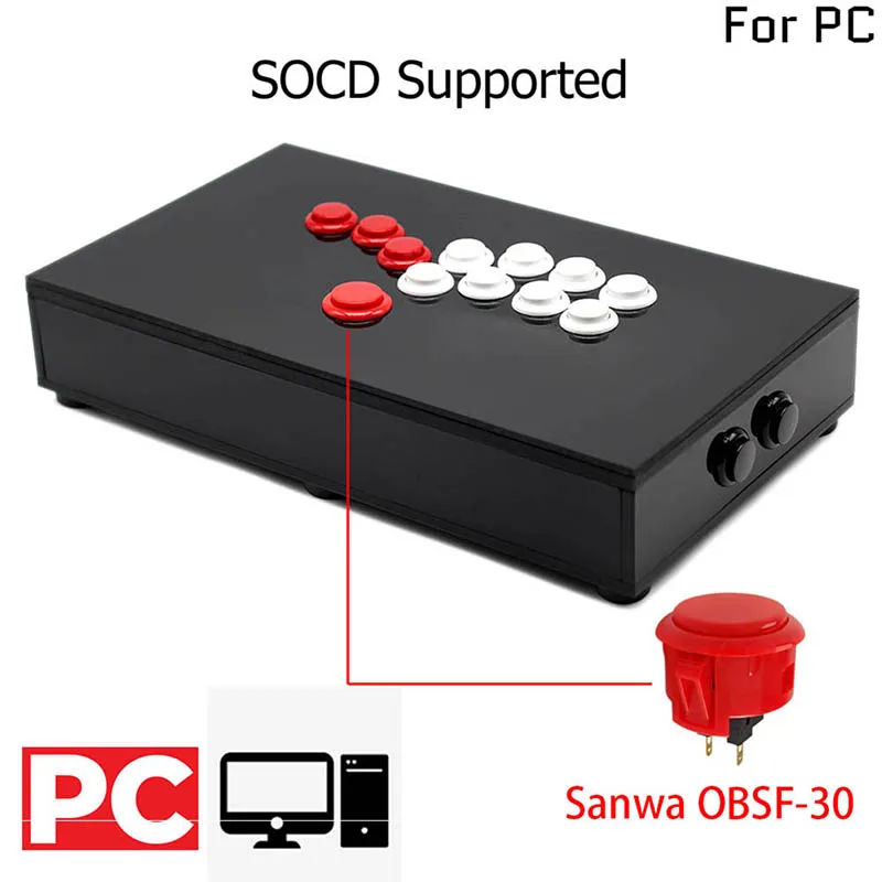 All Buttons Fight Stick Controller Hitbox Style Arcade Joystick For PS4/PS3 Sanwa PC USB Steam Full button direction control lif
All Buttons Fight Stick Controller Hitbox Style Arcade Joystick For PS4/PS3 Sanwa PC USB Steam Full button direction control lif