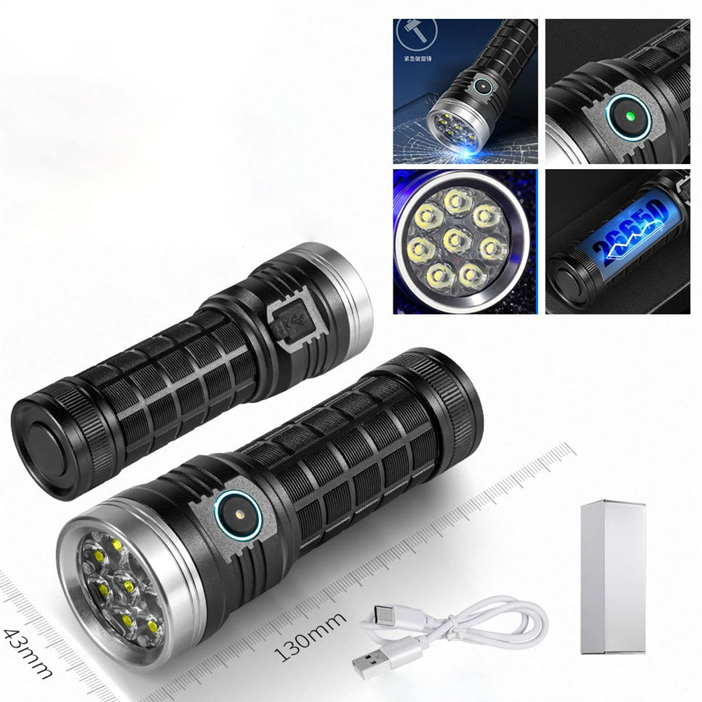Super Long Range Tactical Torch High Power LED Flashlight USB Rechargeable Strong Light Lamp Outdoor Portable Lantern Waterproof
Super Long Range Tactical Torch High Power LED Flashlight USB Rechargeable Strong Light Lamp Outdoor Portable Lantern Waterproof
