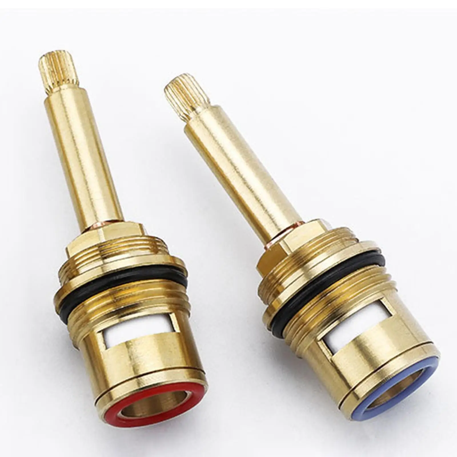

Faucet Valves Replacement Wear Resistant Brass Ceramic Stem Disc Cartridges for Laundry Hot Cold Water Washroom Basin Tap Shower