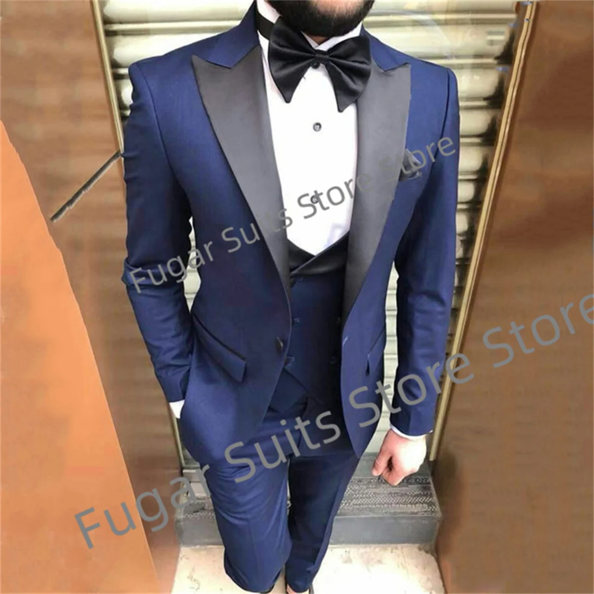Business Luxuly Wedding Blue Men Suits Slim Fit Peak Lapel Groom Formal Tuxedo 3 Piece Sets Fashion Male Blazer Ternos Masculino
Business Luxuly Wedding Blue Men Suits Slim Fit Peak Lapel Groom Formal Tuxedo 3 Piece Sets Fashion Male Blazer Ternos Masculino