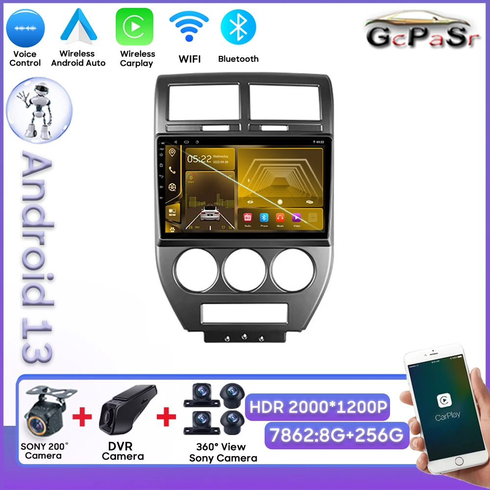 Car Android For Jeep Compass 1 MK Compass Patriot 2006 - 2010 Carplay Touch Screen No 2din DVD Bluetooth Mirror Link 8 Core 5G
Car Android For Jeep Compass 1 MK Compass Patriot 2006 - 2010 Carplay Touch Screen No 2din DVD Bluetooth Mirror Link 8 Core 5G