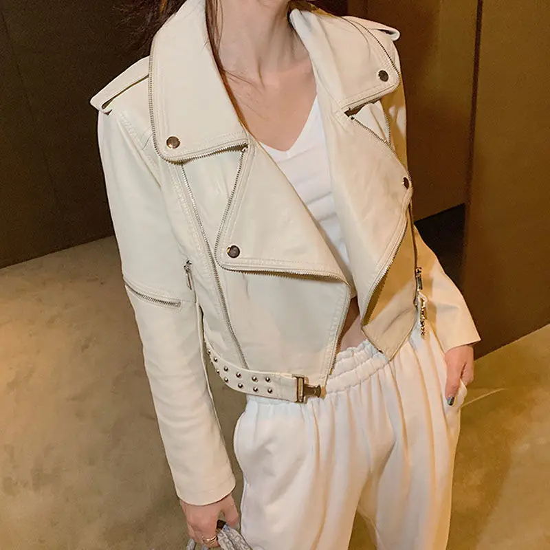 2023 Spring And Autumn New Leather Coat Women's Short Fashion Leather Jacket Female Motorcycle Clothes
2023 Spring And Autumn New Leather Coat Women's Short Fashion Leather Jacket Female Motorcycle Clothes