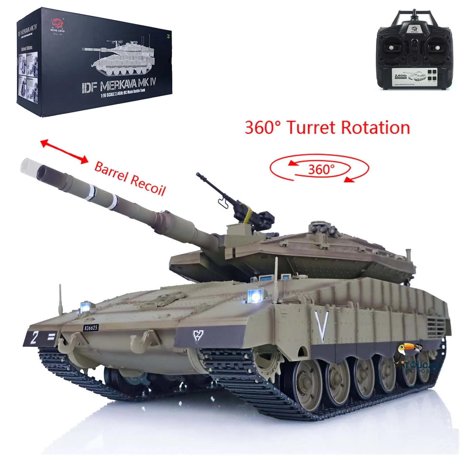 Heng Long 1/16 вращающийся на 360 ° Радиоуправляемый боевой танк IDF Меркава МК IV 3958 искусственная модель военного автомобиля
Heng Long 1/16 вращающийся на 360 ° Радиоуправляемый боевой танк IDF Меркава МК IV 3958 искусственная модель военного автомобиля