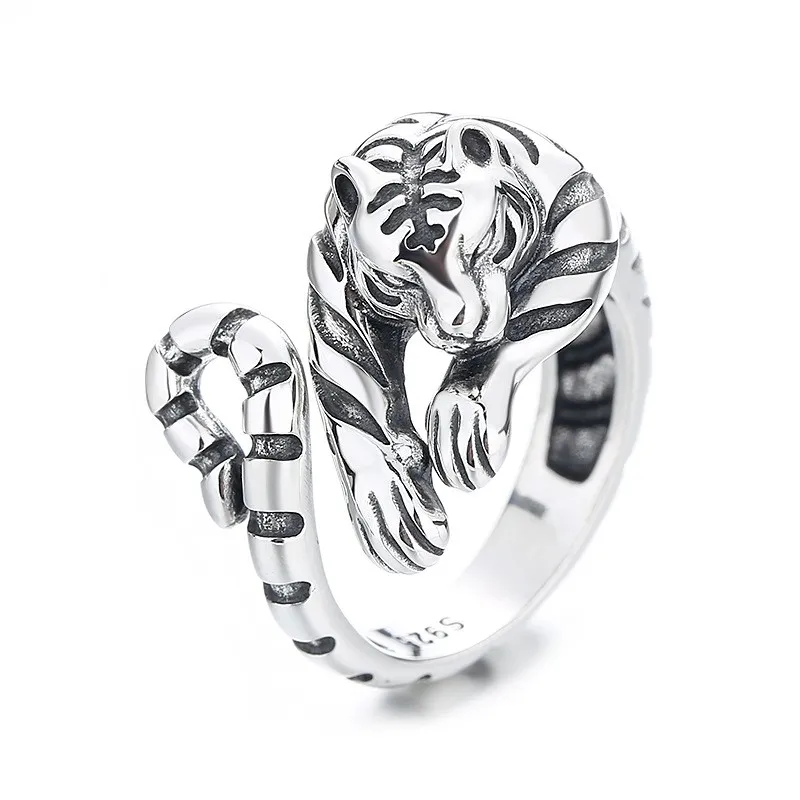 565J ZFSILVER Silver 925 Fashion Luxury Trendy Adjustable Retro Chinese Zodiac Tiger Ring For Girls Women Wedding Party Jewelry
565J ZFSILVER Silver 925 Fashion Luxury Trendy Adjustable Retro Chinese Zodiac Tiger Ring For Girls Women Wedding Party Jewelry