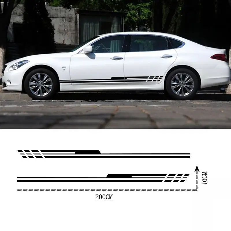 2PCS Universal Car Body Door Side Stripe Racing Sport Long Skirt Stickers Auto Side Diy Wrap Car Stickers Accessories
2PCS Universal Car Body Door Side Stripe Racing Sport Long Skirt Stickers Auto Side Diy Wrap Car Stickers Accessories