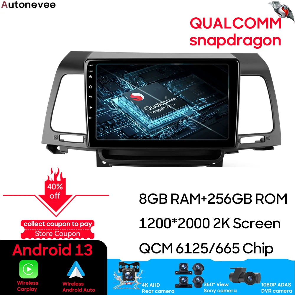 Qualcomm Snapdragon Android 13 For Kia Opirus GH 2006 - 2011 Car Radio Multimedia Video Player GPS Navigation DSP Rear camera
Qualcomm Snapdragon Android 13 For Kia Opirus GH 2006 - 2011 Car Radio Multimedia Video Player GPS Navigation DSP Rear camera