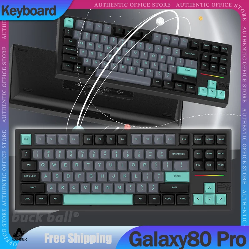 

Galaxy80 Pro V2 Mechanical Keyboard Aluminium Alloy Hot Swap Gasket Gaming Keyboard Rgb Gamer Accessories Pc Office Keyboard Kit