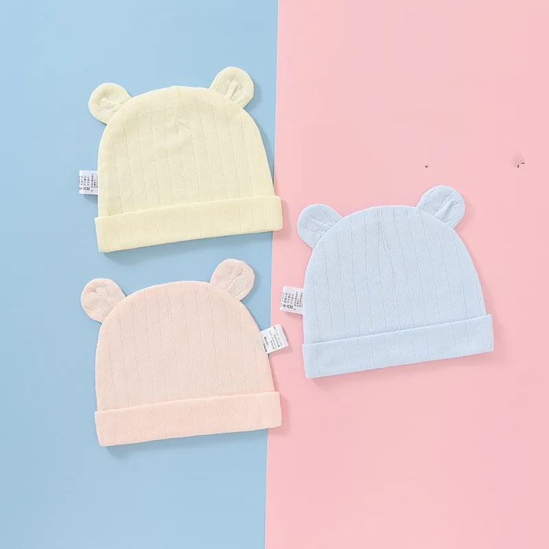 

Baby Hats Kids Cap Newborn With Ears Cotton Babies Accessories Baby Girl/Boy Autumn Winter Hat Toddler Beanie Cap Bonnet