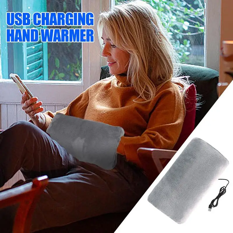 

Hand Warmer Electrical Hands Warmer With Buit-In Heating Pads Indoor Outdoor Usb charge Heated Muff For Camping Walking Working
