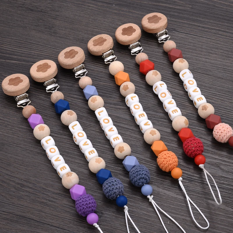 Baby Beech Pacifier Chain Baby Teething Chain Silicone Pacifier Clip Nipple Clip Personalized Name Geometric Crochet Beads
Baby Beech Pacifier Chain Baby Teething Chain Silicone Pacifier Clip Nipple Clip Personalized Name Geometric Crochet Beads