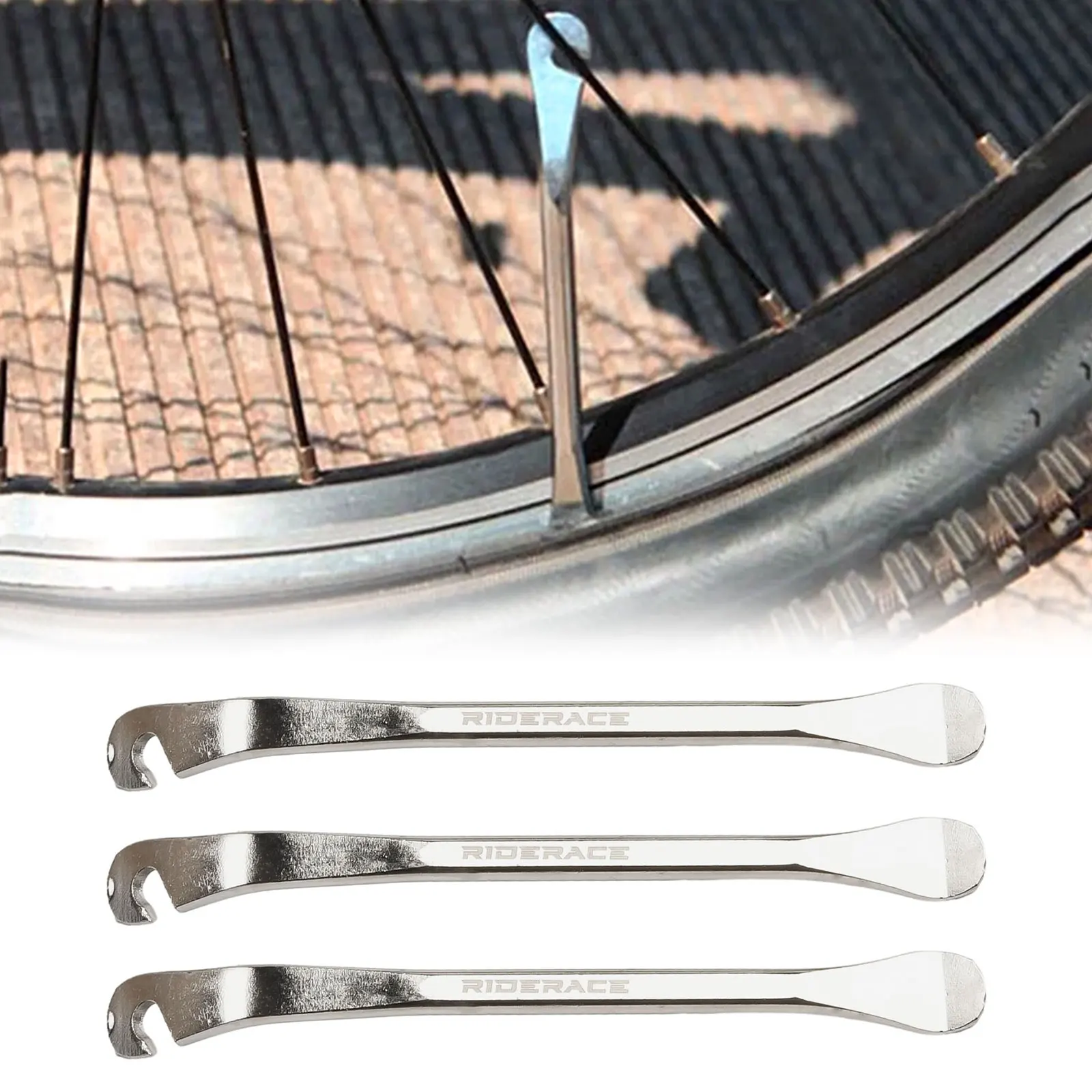 Tyre Spoon Supplies Tyre Levers Black Chrome Plated Crow Bar Silver Tire Opener For Bicycle Tire Repair Durable
Tyre Spoon Supplies Tyre Levers Black Chrome Plated Crow Bar Silver Tire Opener For Bicycle Tire Repair Durable