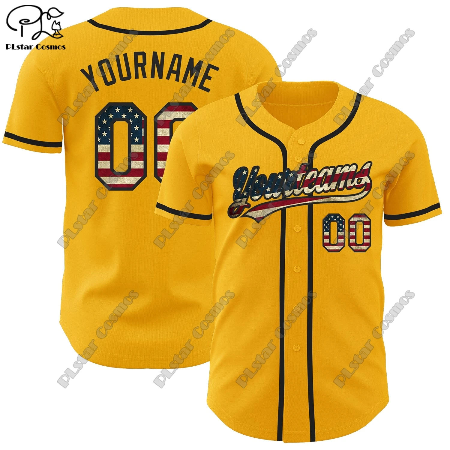 PLSTAR COSMOS Baseball Shirt Custom Name 3D Printing Flag Summer Loose Slim Fit Unisex Collection 3
PLSTAR COSMOS Baseball Shirt Custom Name 3D Printing Flag Summer Loose Slim Fit Unisex Collection 3