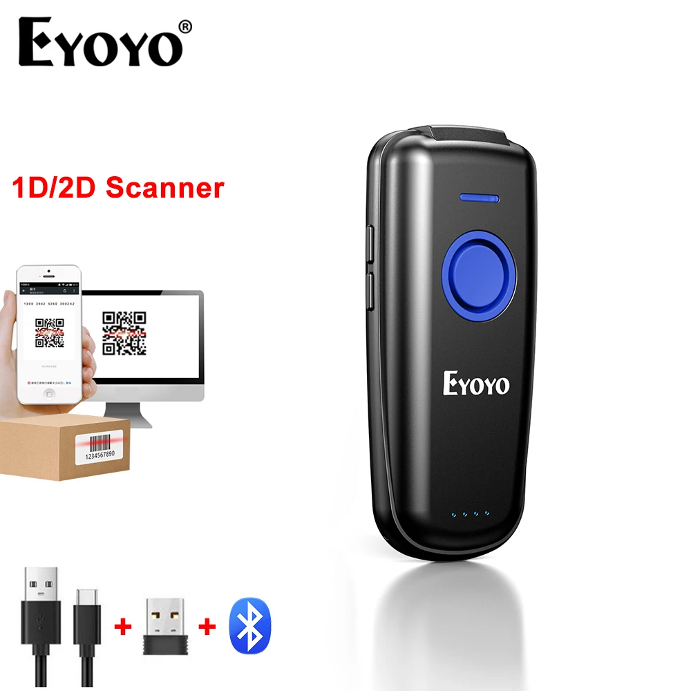Eyoyo EY-023 QR Code Portable Bluetooth Scanner With Volume Adjust Button & Power Switch Mini 1D/2D Bar Codes Reader Inventory
Eyoyo EY-023 QR Code Portable Bluetooth Scanner With Volume Adjust Button & Power Switch Mini 1D/2D Bar Codes Reader Inventory