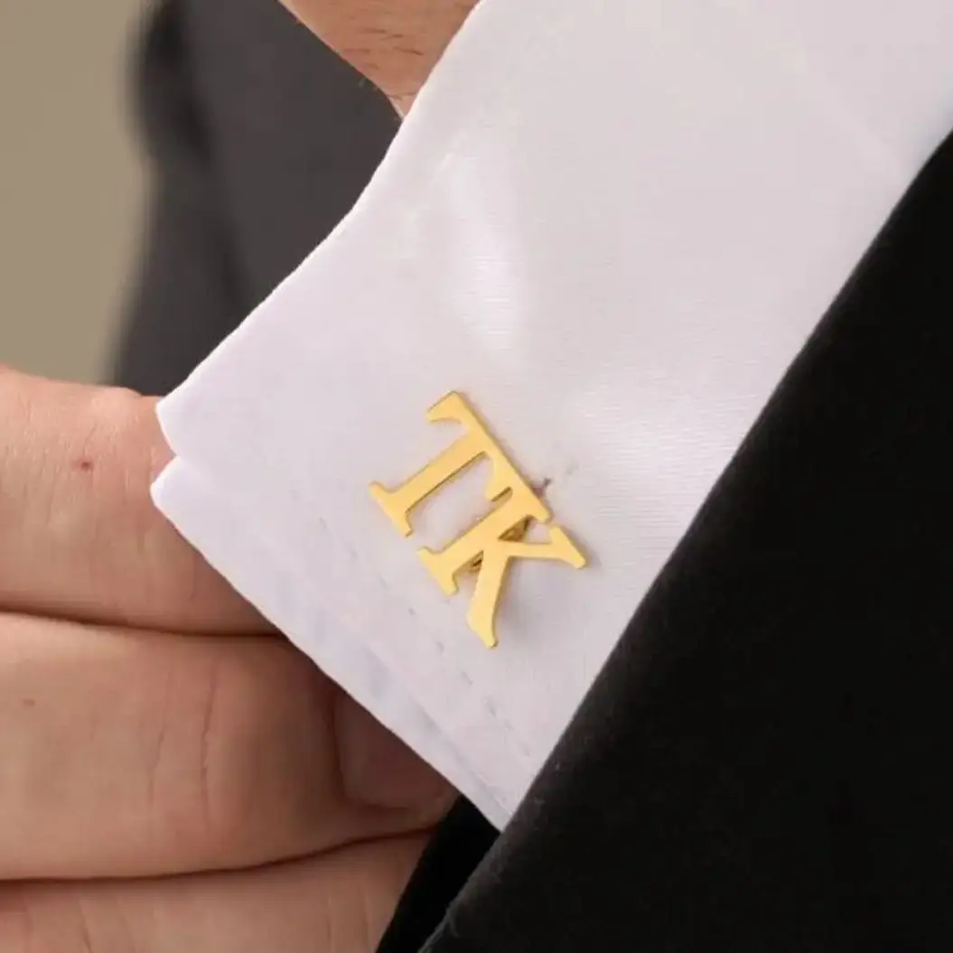 

Personalized Name Cufflinks for Groomsmen Proposal Wedding Cufflinks Initial Cufflinks Custom Groomsmen Gift For Him