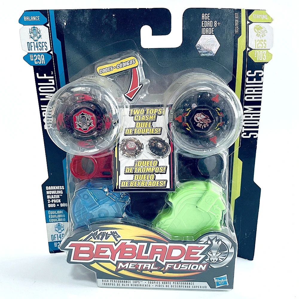 Блейзер BEYBLADES BB29A металлический фьюжн Темный волк DF145FS & B-103 125S шторм Овен тьма Воющий Блейзер 2 шт. в упаковке DUO
Блейзер BEYBLADES BB29A металлический фьюжн Темный волк DF145FS & B-103 125S шторм Овен тьма Воющий Блейзер 2 шт. в упаковке DUO
