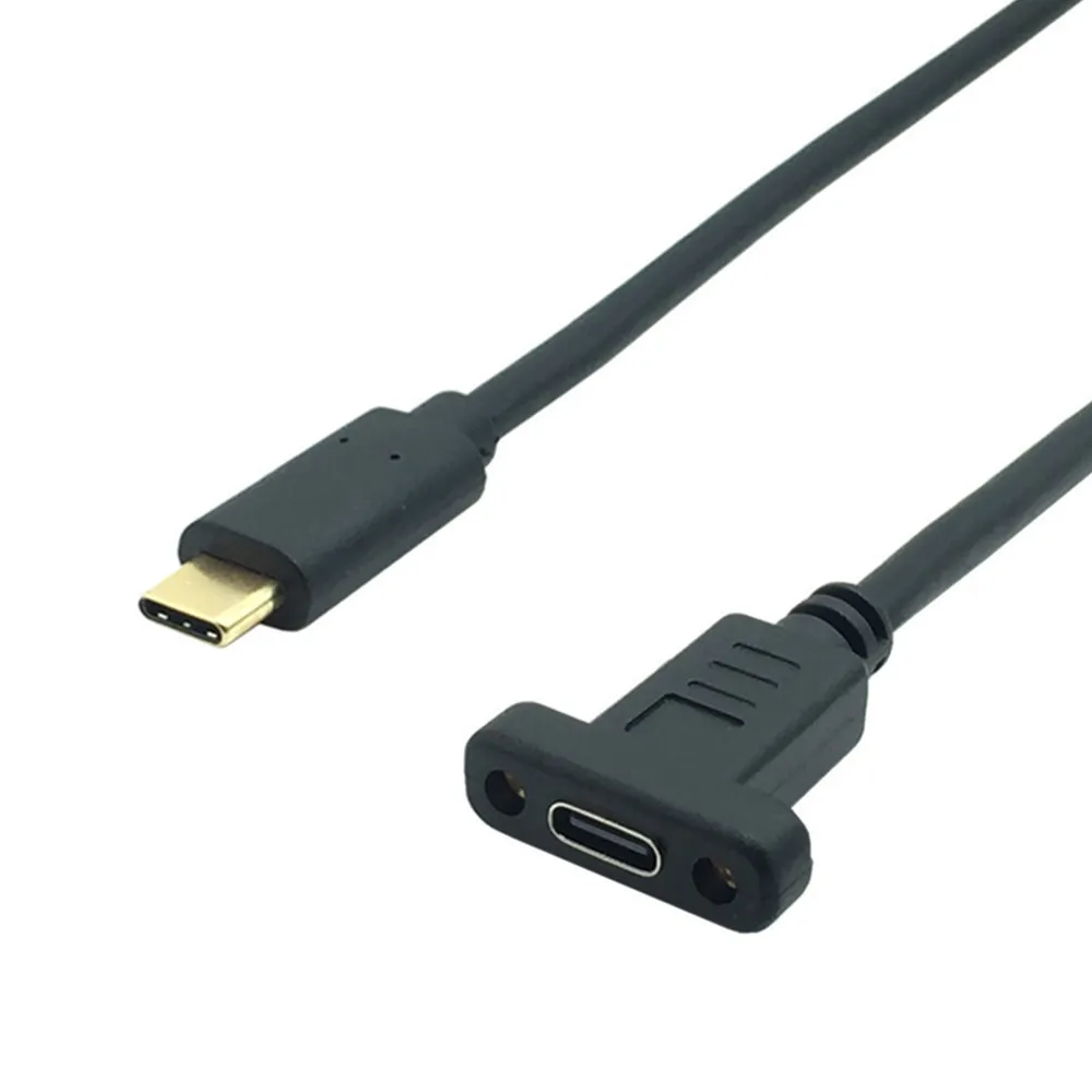 USB Type C Extension Cable USB 3.1 Data Video Cable USB-C Male to Female Extender Cord Connector with Screw Panel Mount Shielded
USB Type C Extension Cable USB 3.1 Data Video Cable USB-C Male to Female Extender Cord Connector with Screw Panel Mount Shielded
