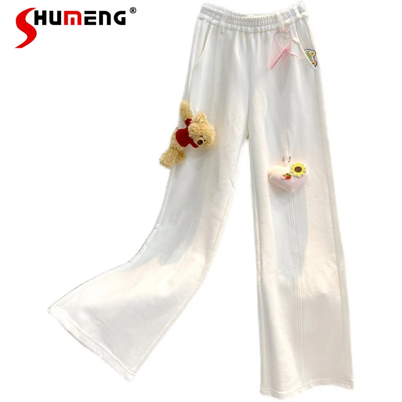 Women Clothes White Young Cartoon Casual Pants Summer Loose High Waist Slimming Wide Leg Sweatpants All-Matching Trousers Female
Women Clothes White Young Cartoon Casual Pants Summer Loose High Waist Slimming Wide Leg Sweatpants All-Matching Trousers Female