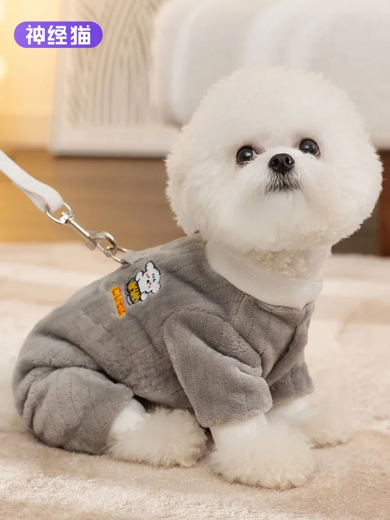 pet dog delicate embroidered four-legged clothes with fleece thickened autumn and winter warm clothes bichon teddy small puppies
pet dog delicate embroidered four-legged clothes with fleece thickened autumn and winter warm clothes bichon teddy small puppies