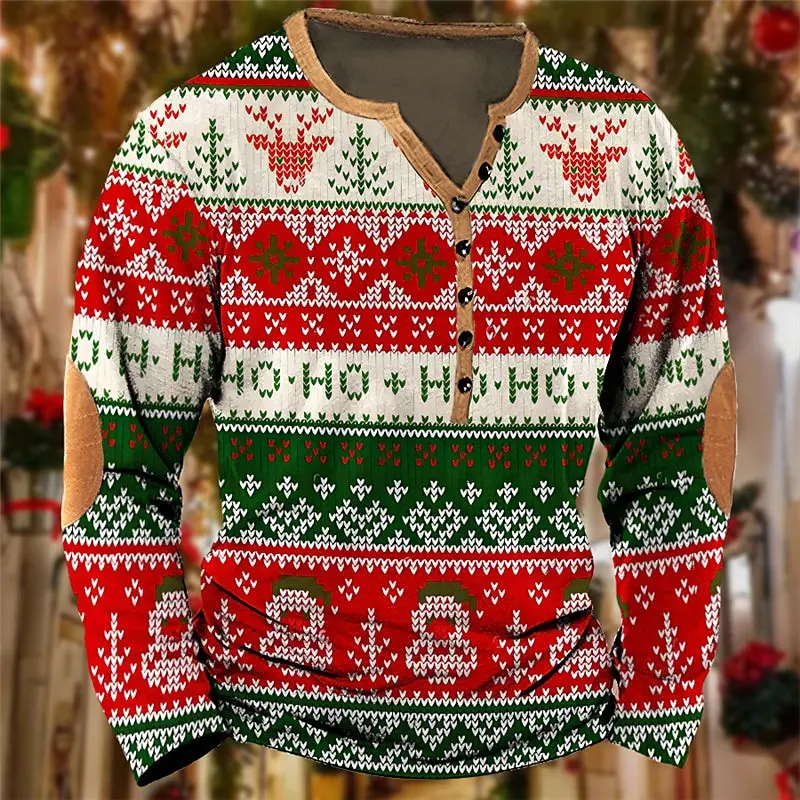 Christmas Men's T-shirt Cotton Tee Snowman Deer Graphic T Shirts 3D Printed Long Sleeve Tees Henley Shirt Oversized Clothing Top
Christmas Men's T-shirt Cotton Tee Snowman Deer Graphic T Shirts 3D Printed Long Sleeve Tees Henley Shirt Oversized Clothing Top