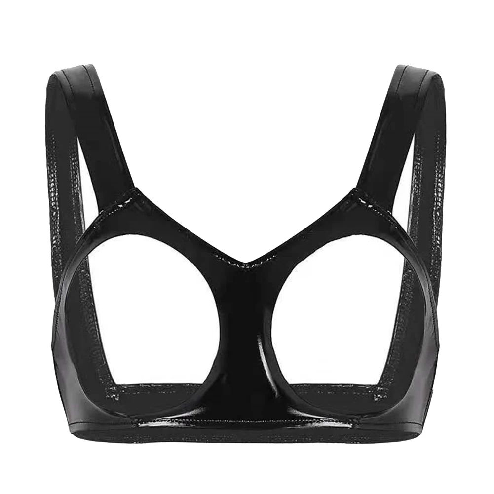 Sexy Women Bra PU Leather Underwear Open Cup Crop Top Vest Clubwear High Street Backless Night Club Wear Corset Top
Sexy Women Bra PU Leather Underwear Open Cup Crop Top Vest Clubwear High Street Backless Night Club Wear Corset Top