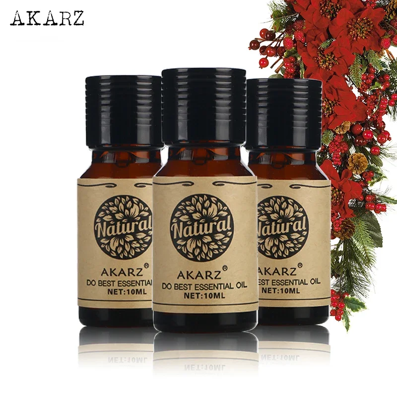 

AKARZ Sandalwood Rosemary Rose Essential Oil Sets - Aromatherapy Massage Spa - 10ml x 3 Bottles - Skin & Face Care