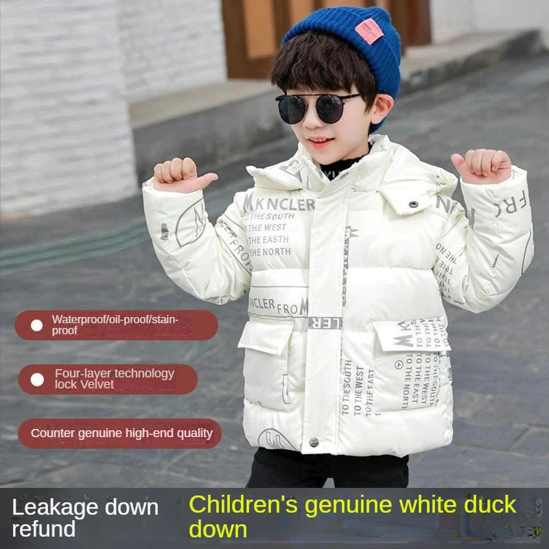 White Duck Down Children's Jacket Boys And Girls' Winter Coat Printed Bright Warm Cotton Padded Clothes
White Duck Down Children's Jacket Boys And Girls' Winter Coat Printed Bright Warm Cotton Padded Clothes