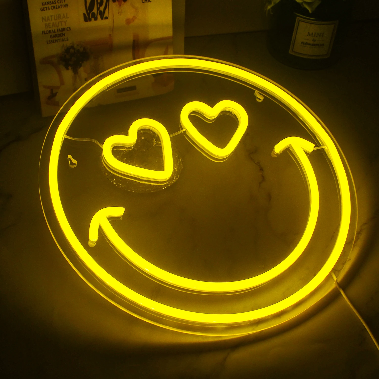 Generic Smile Face Neon Sign Led Neon Light Wall Decor Smiley Face
