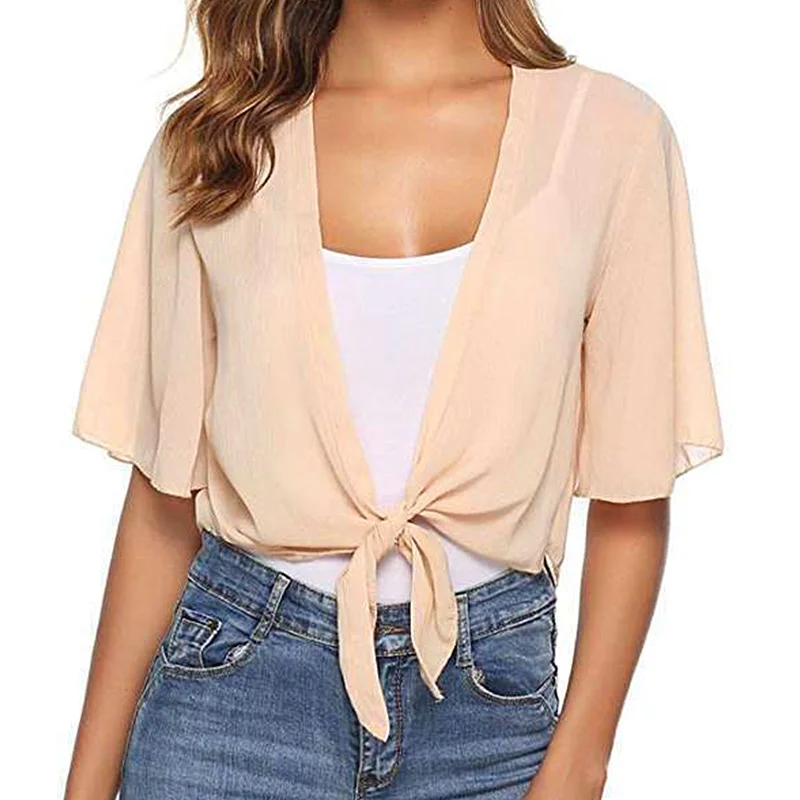 Women's Chiffon Cardigan Solid Color Short Sunscreen Casual Coat Cool Top Beach Half Sleeve Elegant Cape Wraps Shawls Cover Ups
Women's Chiffon Cardigan Solid Color Short Sunscreen Casual Coat Cool Top Beach Half Sleeve Elegant Cape Wraps Shawls Cover Ups