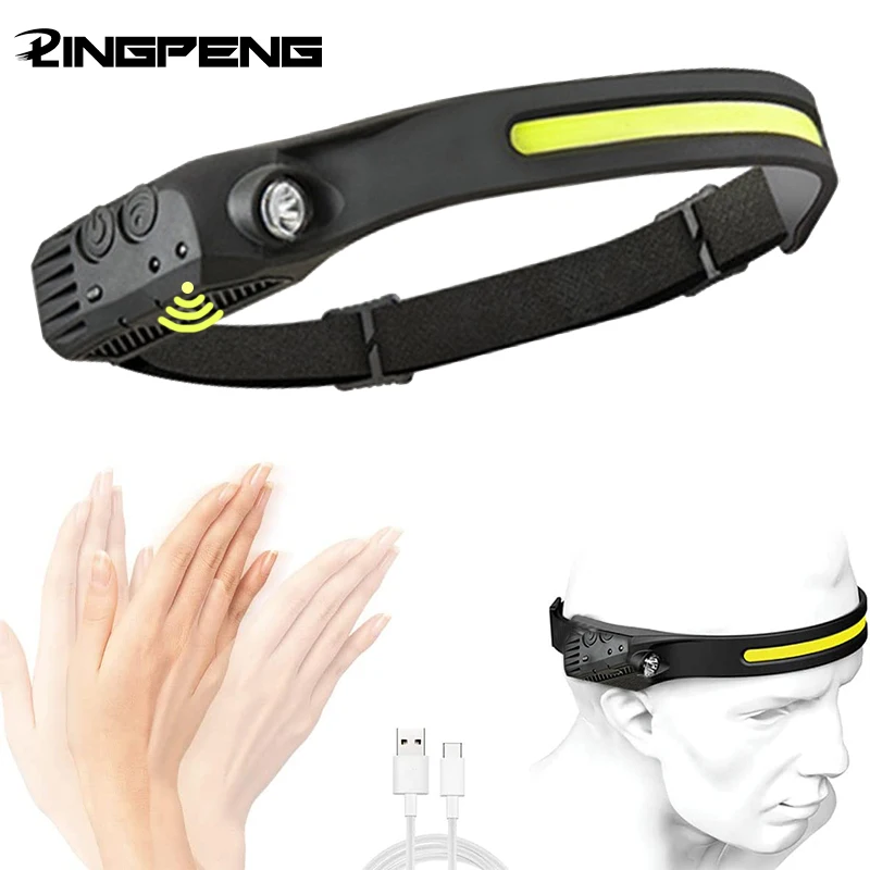 Rechargeable LED Headlamp Headlight with Motion Sensor Lightweight Weatherproof Source Head Lamp Flashlight for Camping Hiking
Rechargeable LED Headlamp Headlight with Motion Sensor Lightweight Weatherproof Source Head Lamp Flashlight for Camping Hiking