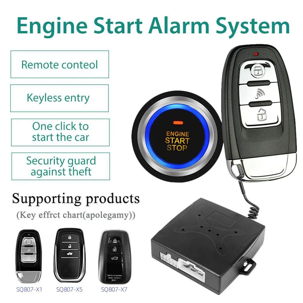 

CHADWICK SQ8807-X7 Car Security Systems PKE Remote Central Door Lock Keyless System Auto SUV Anti-theft