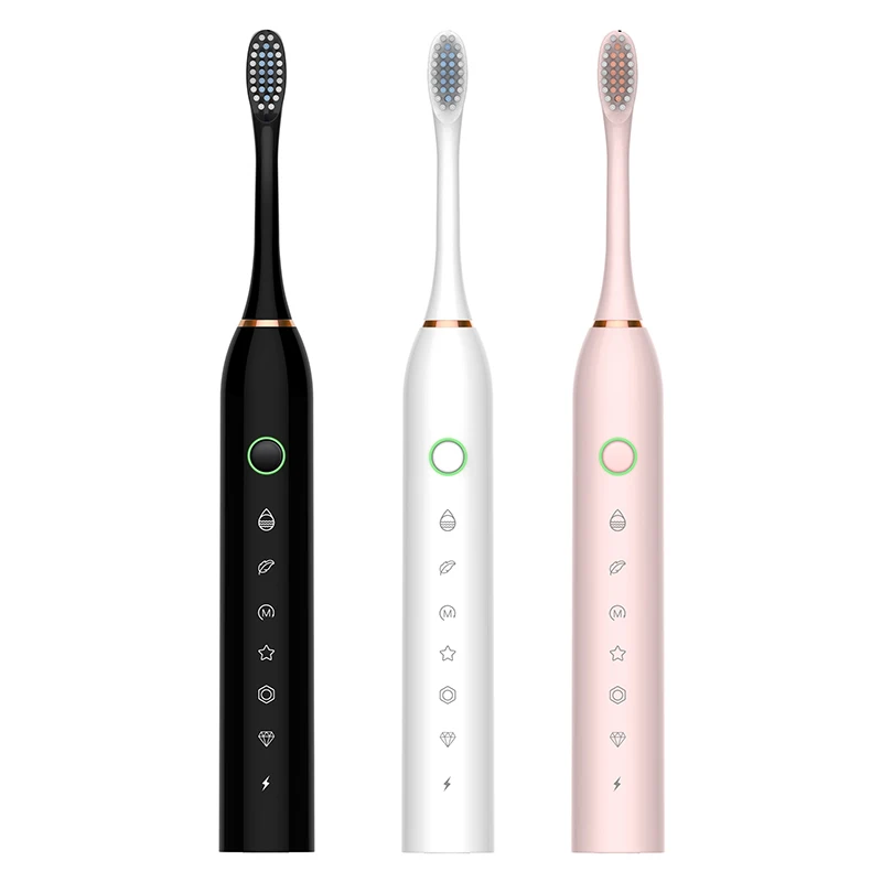 

Sonic Electric Toothbrush Adult Timer Teeth Whitening Brush 6 Mode USB Rechargeable Tooth Brushes Replacement Heads Toothbrushes