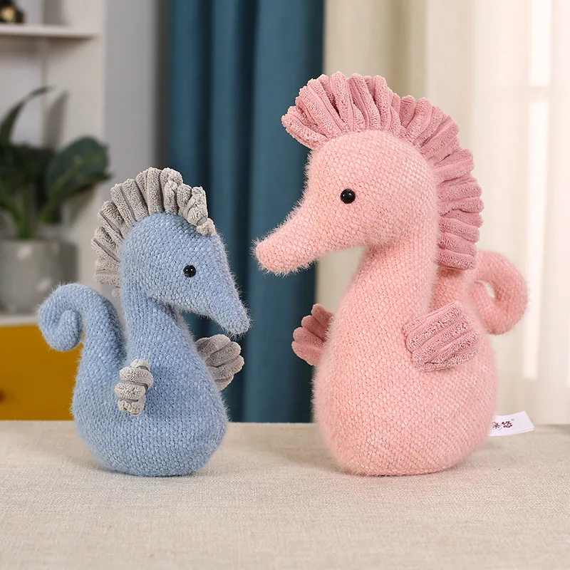 

30/40cm Cute Cartoon Horse Toy Soft Sea Horse Stuffed Animal Fish Doll Hippocampus Couple Pillow Home Decor Gifts Marine Animals