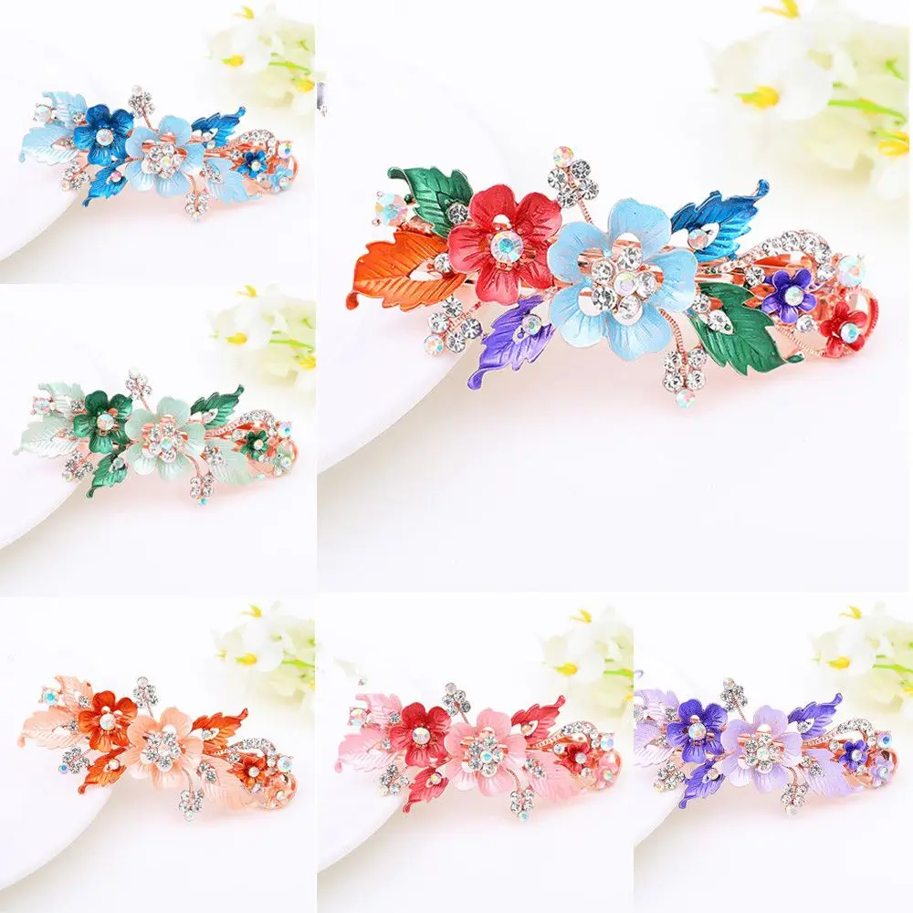 

New Flower Barrettes Resin Foral Hair Clip Barrette Cute Hairpin Headwear Accessories Gift For Woman Girls