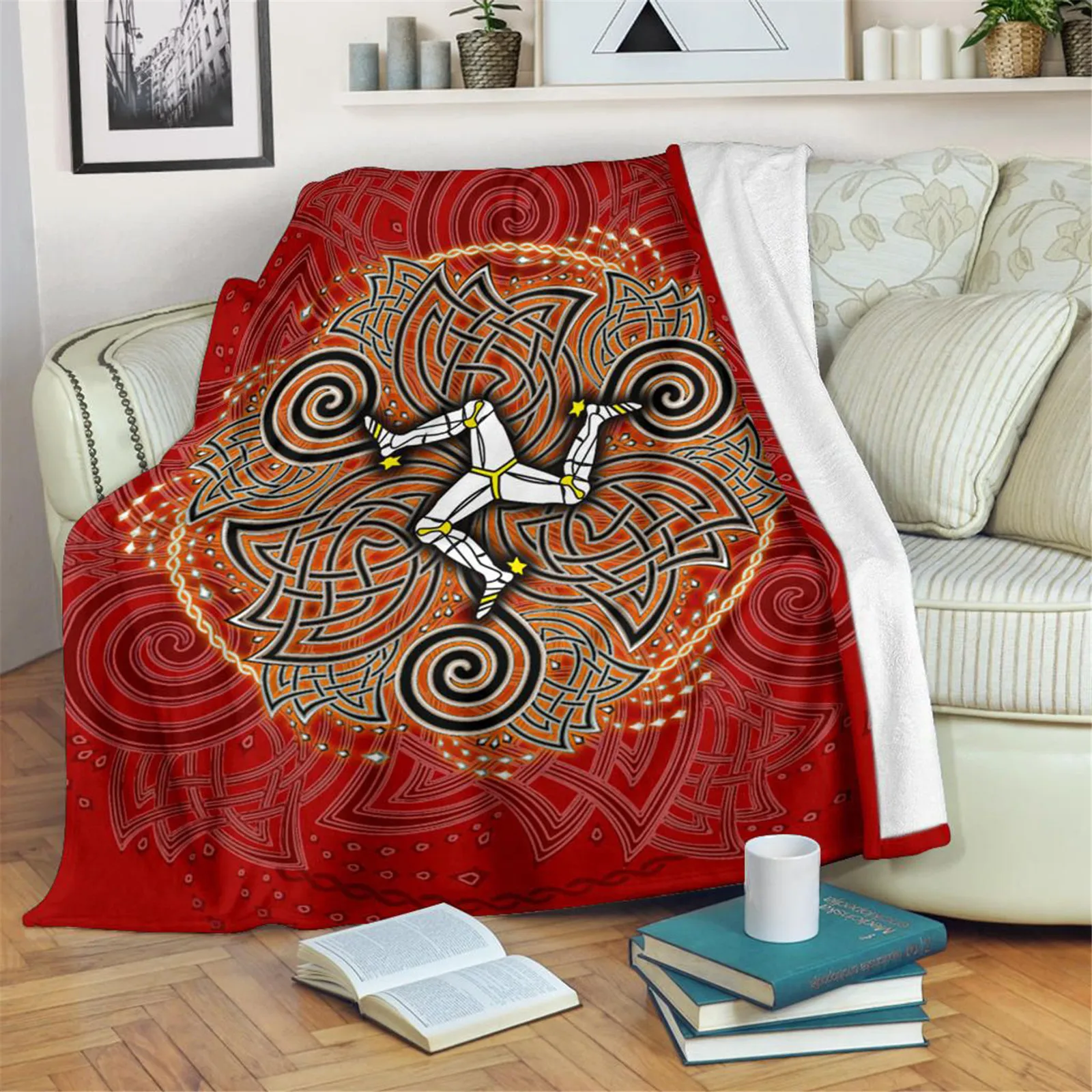 CLOOCL Celtic Premium Blankets Celtic Isle of Man Triple Spiral 3D Printed Flannel Blanket for Sofa Travel Camping Thin Quilts
CLOOCL Celtic Premium Blankets Celtic Isle of Man Triple Spiral 3D Printed Flannel Blanket for Sofa Travel Camping Thin Quilts