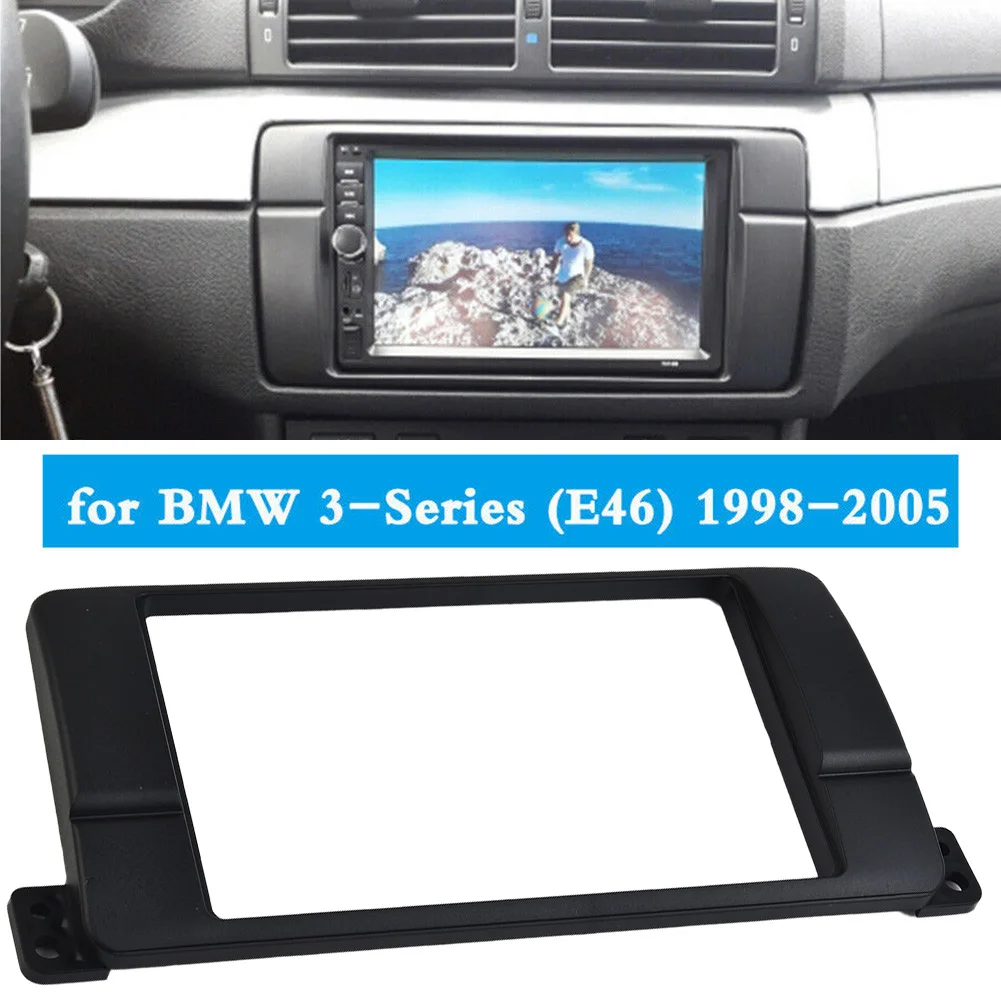 1PC Double 2 Din Radio Fascia Stereo Panel Frame Fit For BMW 3 Series E46 1998-2006 Durable Black Interior Car Accessories
1PC Double 2 Din Radio Fascia Stereo Panel Frame Fit For BMW 3 Series E46 1998-2006 Durable Black Interior Car Accessories